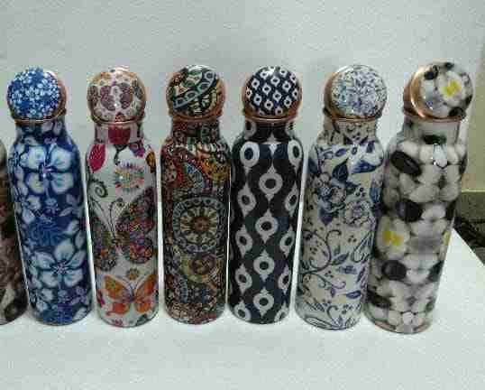 Copper fancy water bottle 